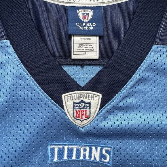 Reebok Authentic Tennessee Titans Jake Locker NFL Jersey Light Blue Size 48 XL - Picture 4 of 10